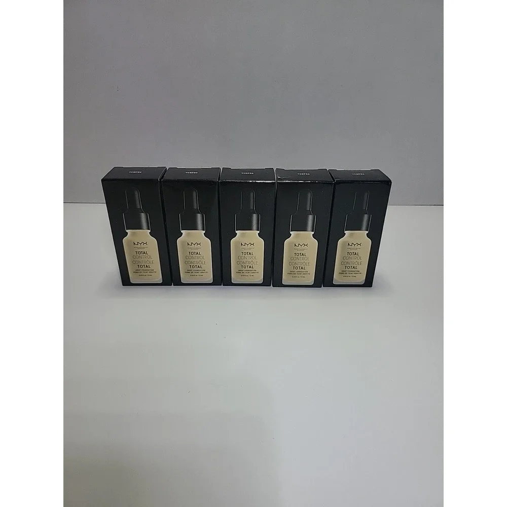 NYX Total Control Drop Foundation color TCDF06 Vanilla 0.43 oz‎ New Lot Of 5